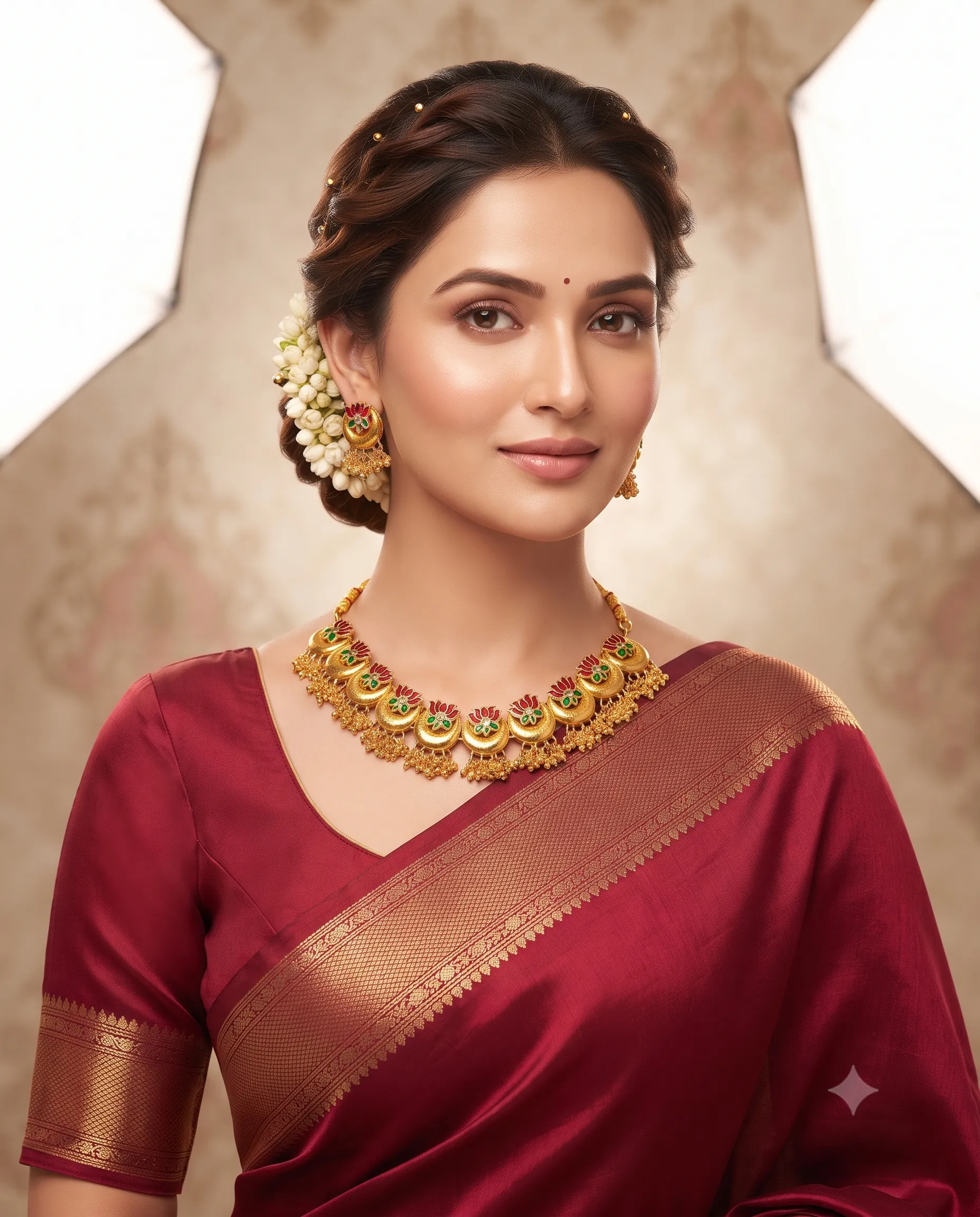 lotus chandrakor necklace set1 lotus chandrakor necklace set1