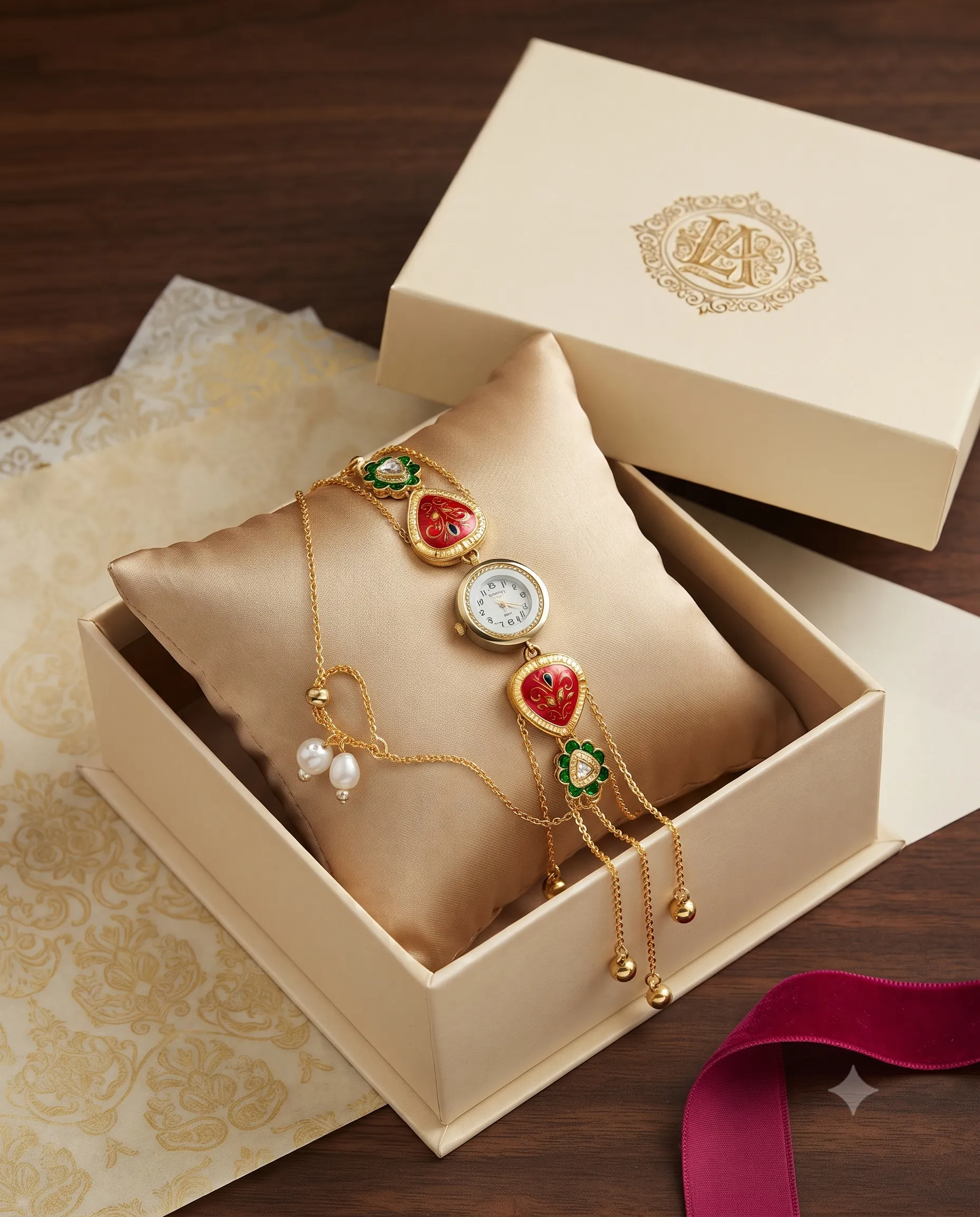 red green meenakari watch.webp red green meenakari watch.webp