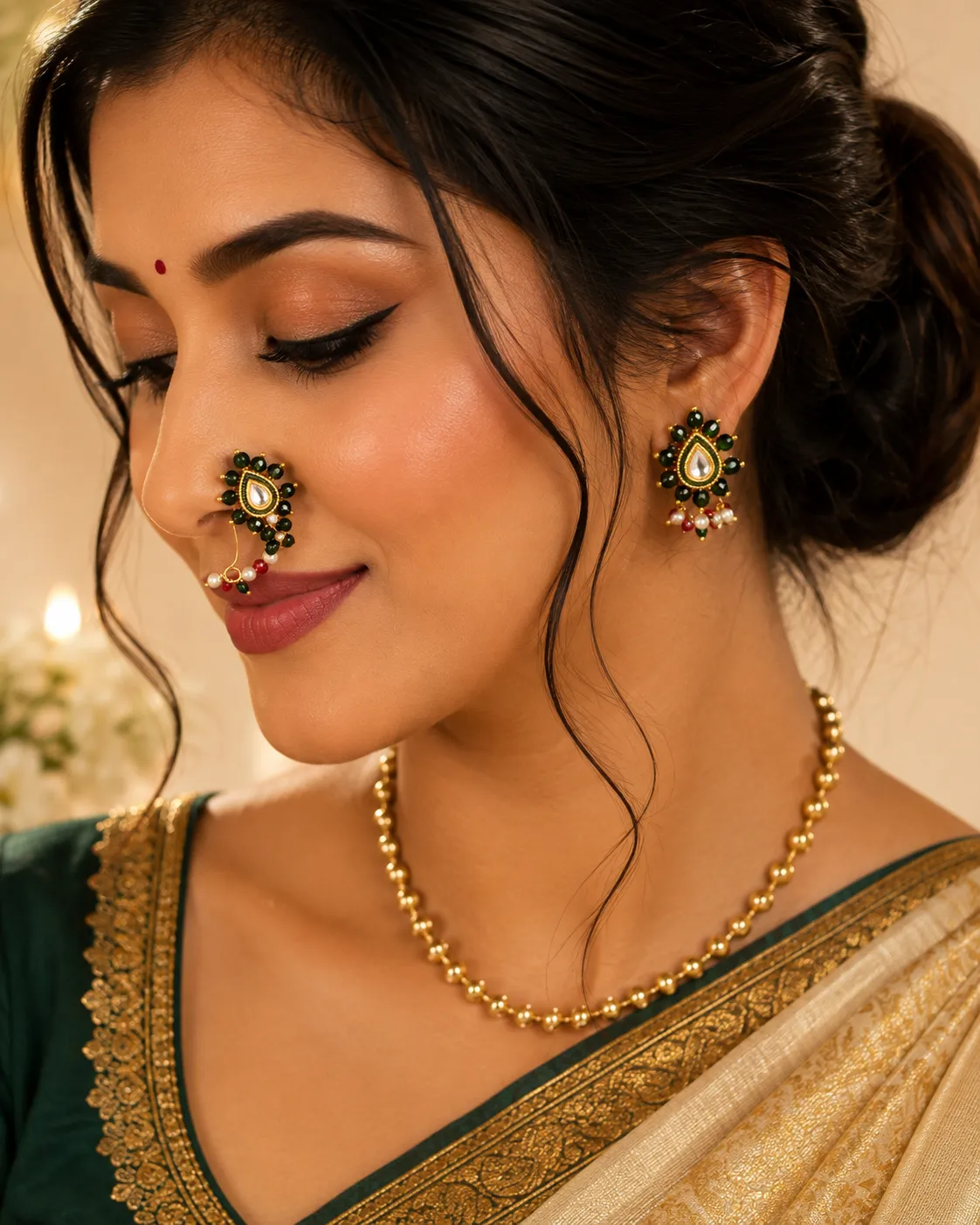 green kundan maharashtrian nath2 green kundan maharashtrian nath2