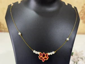 red lotus invisible necklace