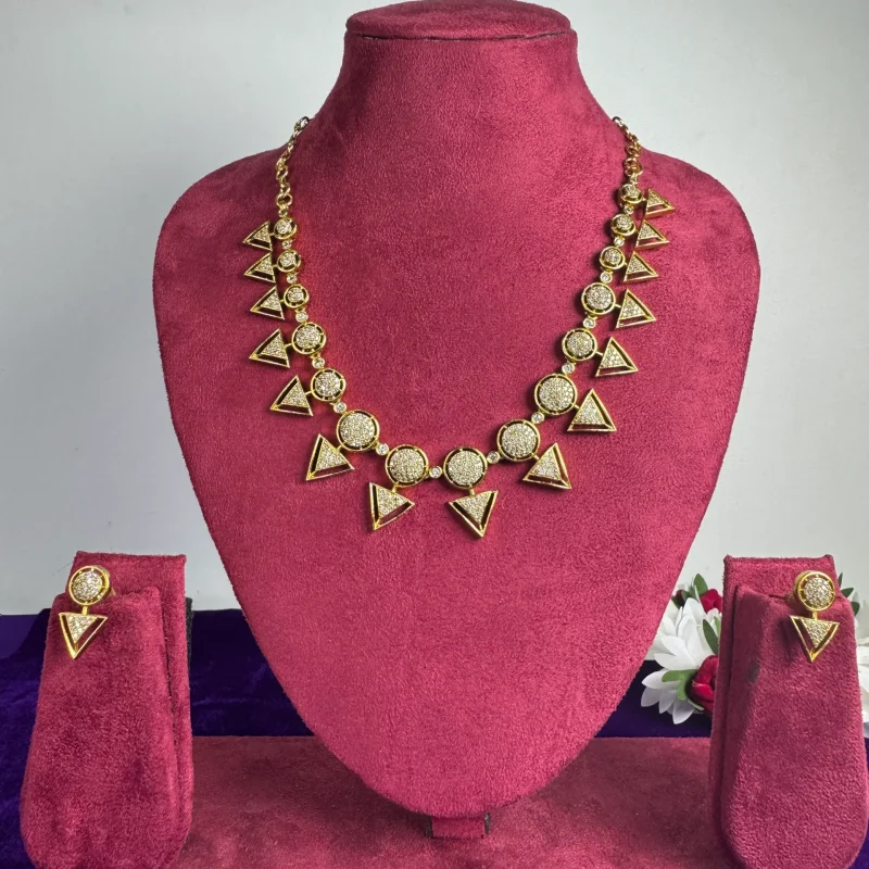 geometric statement necklace set